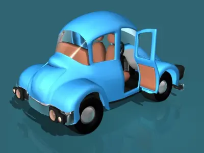 ANCar Cartoon City Car 3D model