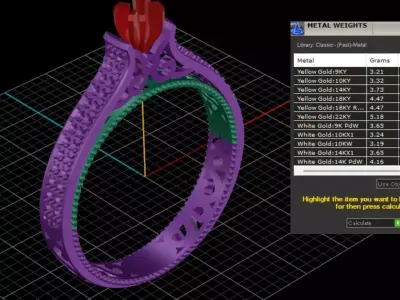 ring woman  3D print model 25