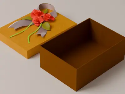 Package for Gift Yellow 150 x 210 x 80mm 3D model