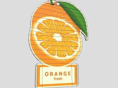 Air Freshener Orange Low-poly 3D model