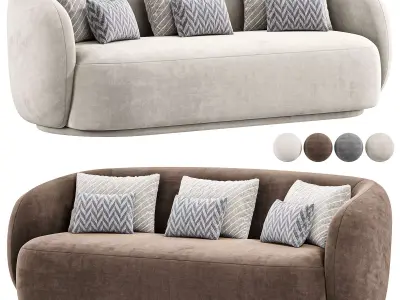 Poole Sofa By Poly Bark 3D model