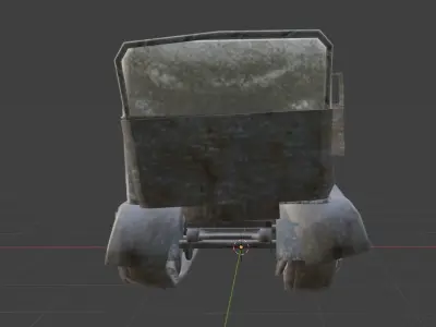 old truck  Low-poly 3D model