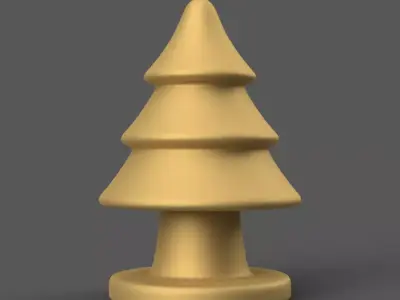 Minimalist Christmas Tree STL File Modern Holiday Decor 3D print model