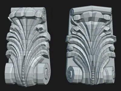 Corbel 1-2 Low-poly 3D model