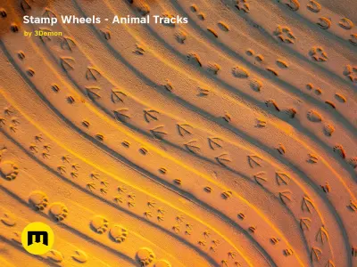 Stamp Wheels for Clay - Animal Tracks 3D print model