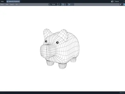 piggy bank Free low-poly 3D model