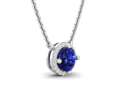 AV 354 Diamond Ladies Halo Fancy Pendant 3D print model