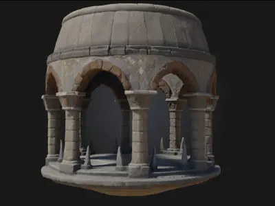 Ancient Rotunda Structure  Echoes of Classical Grandeur 3D model