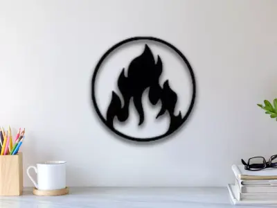 Fire Wall Art 3D print model