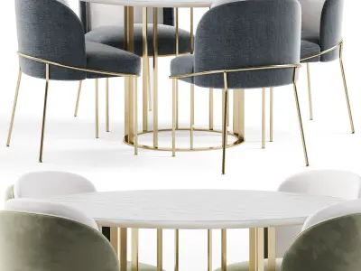 Capella chair and Nembus table 3D model