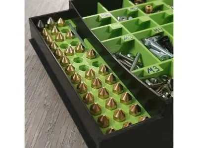 Ender 3 Tray Nozzle Holder Organizer 3D model