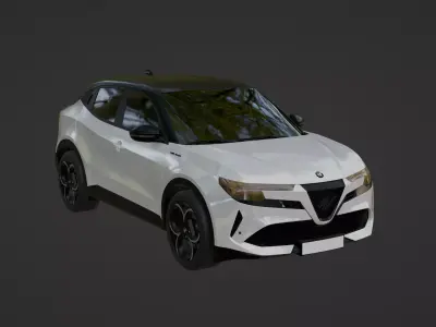 Alpha Romeo Junior Hybrid 2025 Low-poly 3D model
