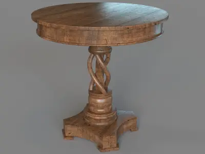 Bella 30 inch Round Table 3D model