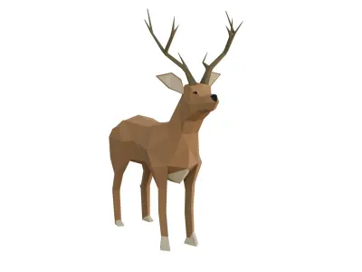 Low Poly Deer Low-poly 3D model purchase