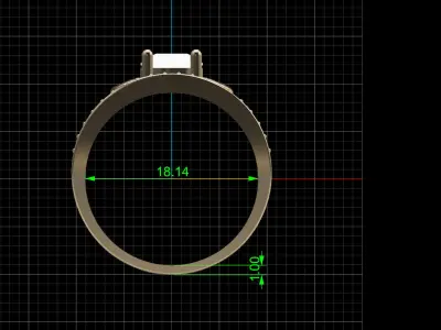 Crown ring sterling gold jewelry printable 3D model 3D print model