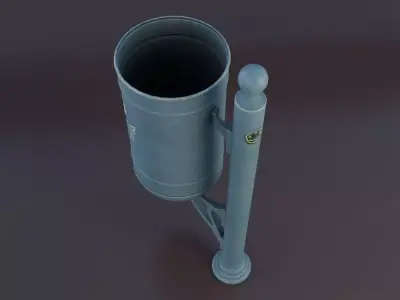 Modern-style Trash Can Free 3D model