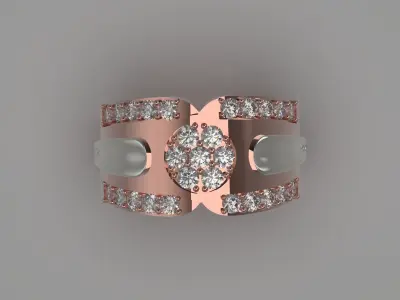 flower jewelry woman ring fr0060 3D print model