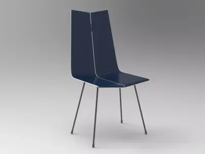 Plast Chair Low-poly 3D model