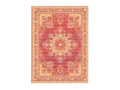 Carpets rug with ornate design Low-poly 3D model