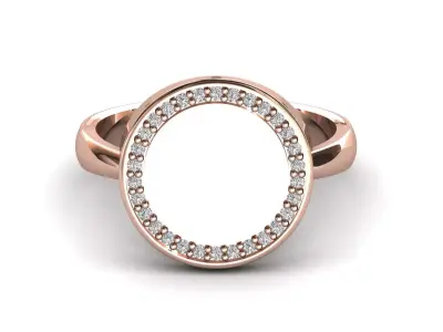 STL 3DM Print Ready Women Diamond Ring Lightweight Printable  3D print model 43