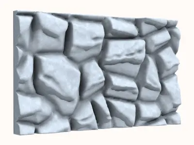 Raw Rockface Defense Barrier 3D model