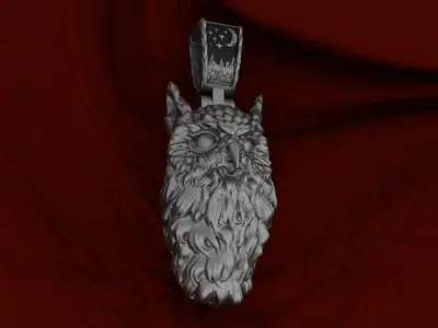 Owl pendant 3D print model