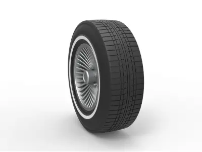 Car wheel 4 3D print model