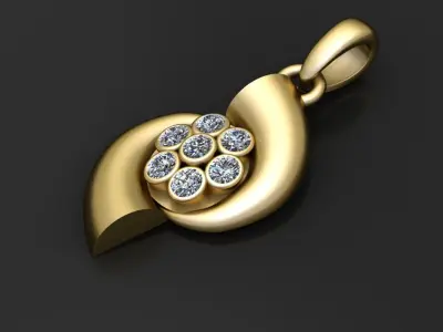  FLOWRAL CHAAND PENDANT 3d printable model pendant  3D print model