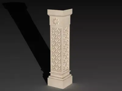 Arabian Pillar for Architecture 3D model