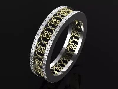 Ring design 3D print model 3