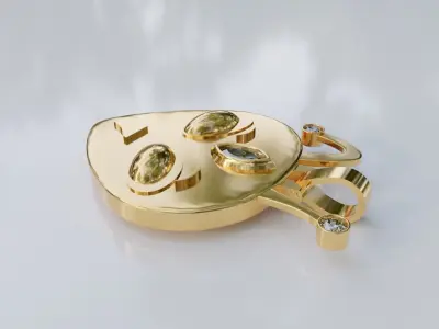 Pendant aliend head Free 3D print model