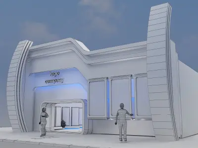 Exterior Design Tent Layout a68 3D model