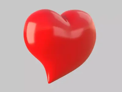 Heart icon v 24 3D model