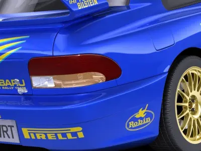 Subaru Impreza STI 22B WRC 1993-2000 VRAY 3D model