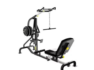 Seated Row Machine Low-poly 3D model