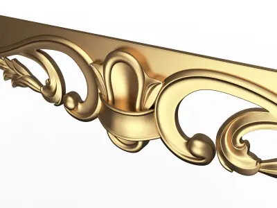 Carved Decor Furniture 01 Low-poly 3D model