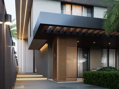 Two modern villas 3D model