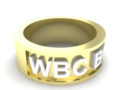BOXING CHEMP Gold ring box 3D print model 3D print model