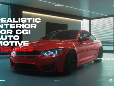 Realistic Interior for Car Renders Without Car 3D model