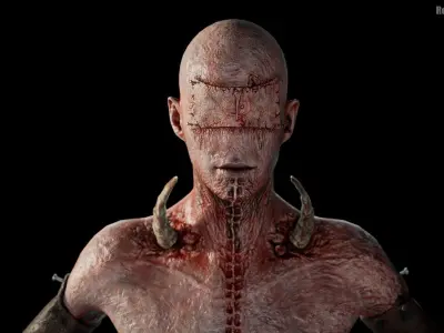 Low Poly Epic Skeleton Hell Creature Low-poly 3D model