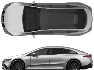 Mercedes Benz EQE 53 AMG 3D model
