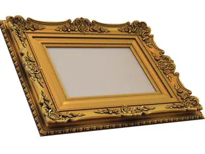Frame picture gold v9 3D model