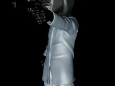 FRONT MAN  Low-poly 3D model