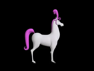 Horse HNTRAP Female Low-poly 3D model