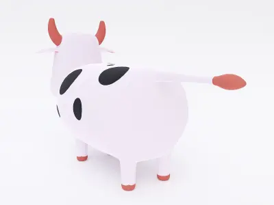 Cartoon cow 3d model  3D model