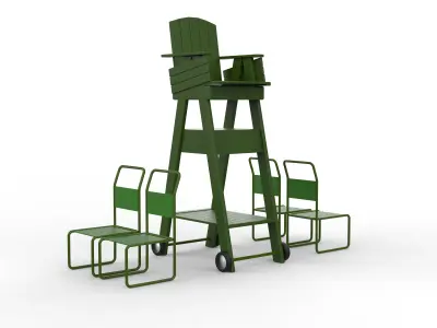 Tennis Umpire Chair 3D model