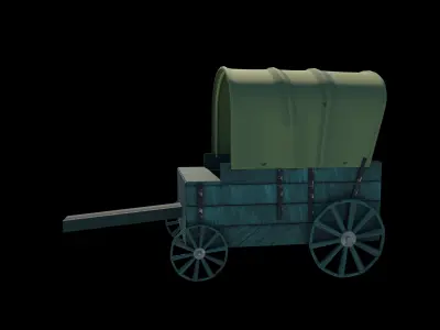 Low-poly Carriage Low-poly 3D model