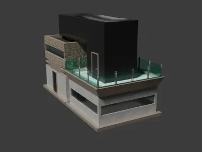 modern house 3D model shop