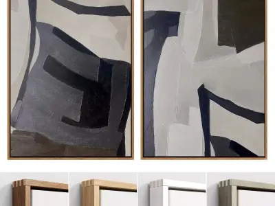 Plaster Two Frame 19 Low-poly 3D model