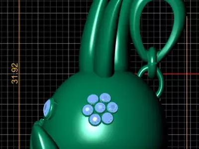 bunny pendant 3D printable model  3D print model